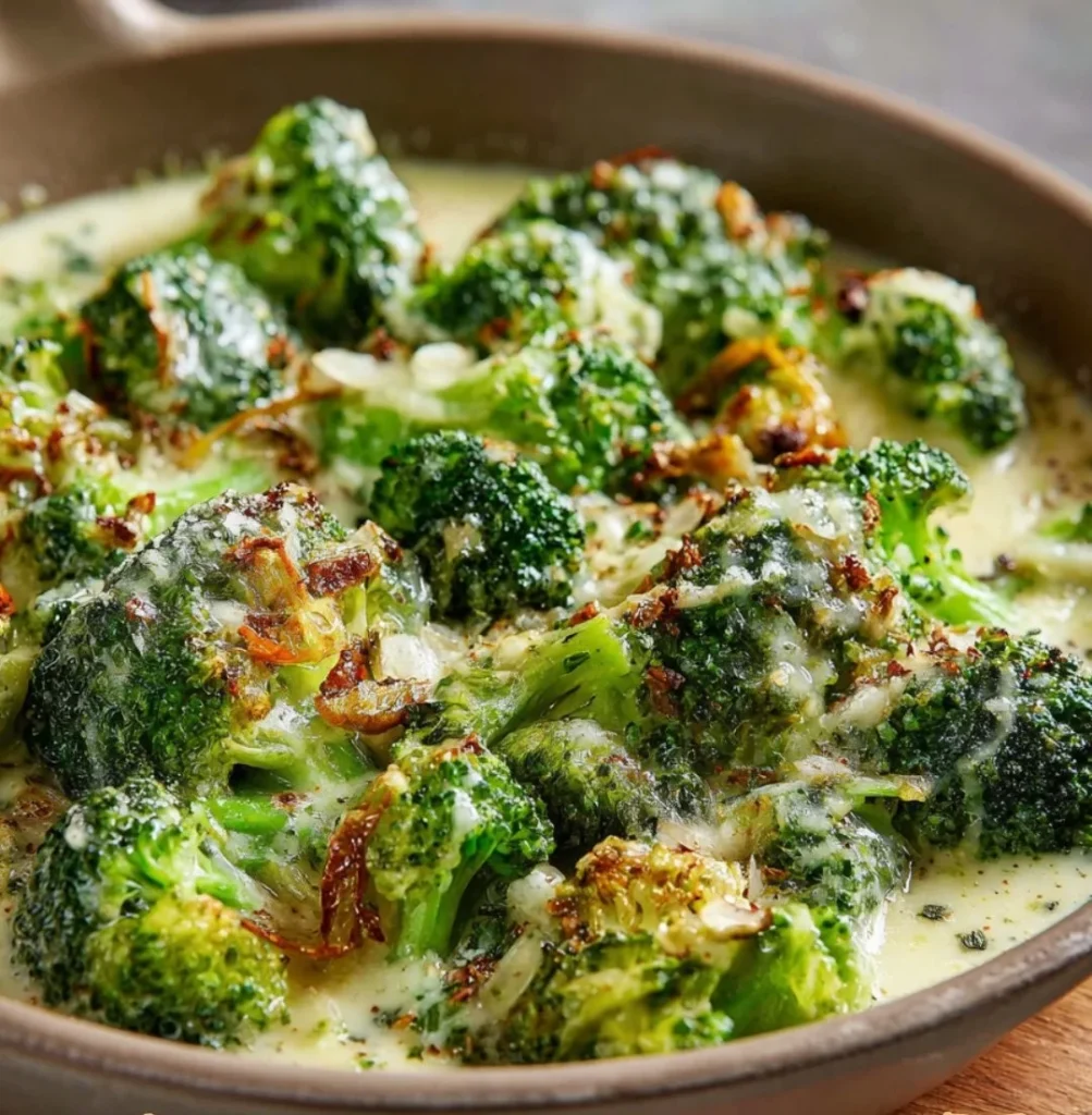 Krämig Vitlök-Parmesan Broccoli