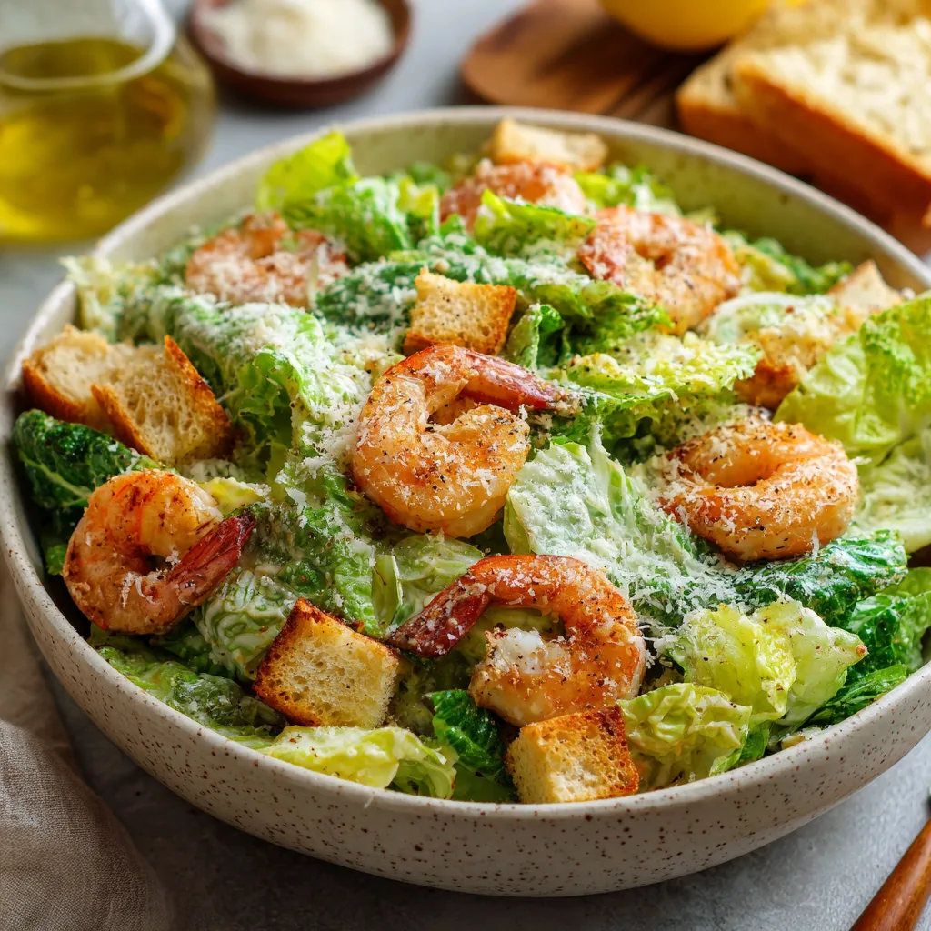 Caesarsallad med Räkor