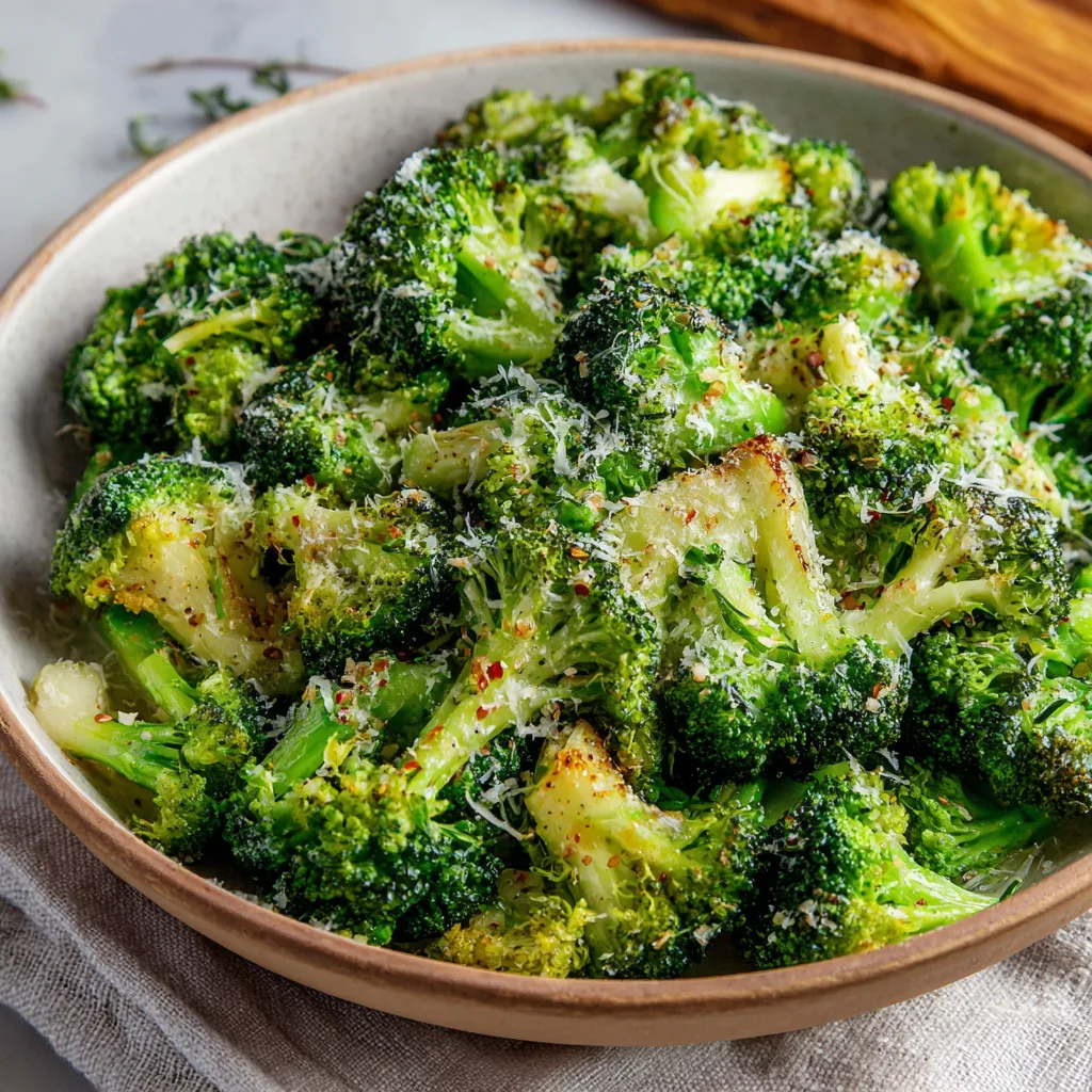 Krämig Vitlök-Parmesan Broccoli