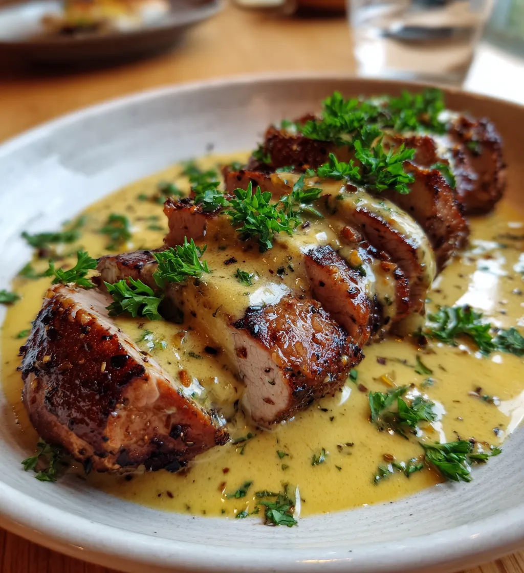 Featured image for Saftig Fläskfilé i Senapssås – En smakfull middag!