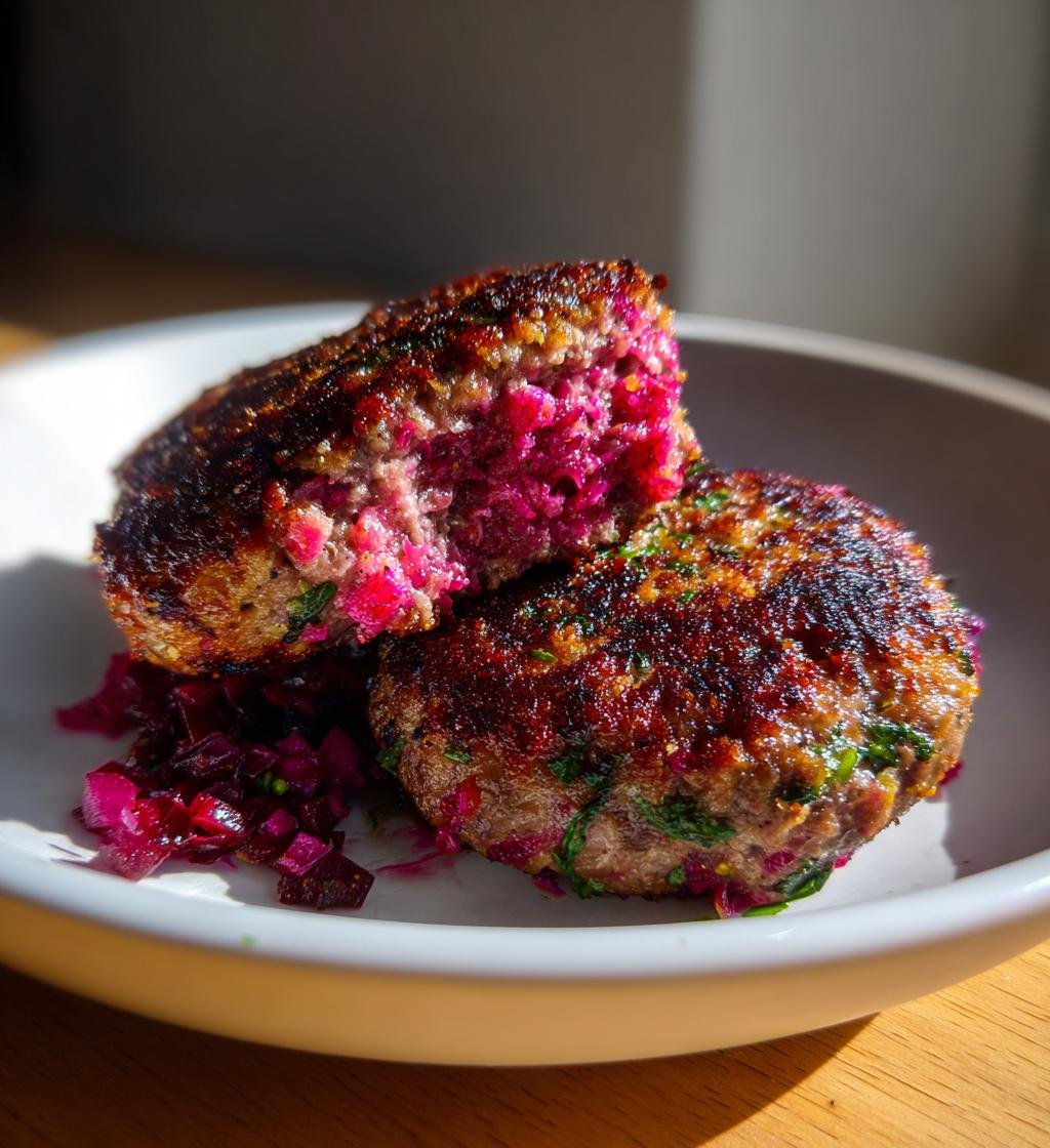 Biff Lindström (Köttfärsbiff med rödbetor och kapris) - detail 1