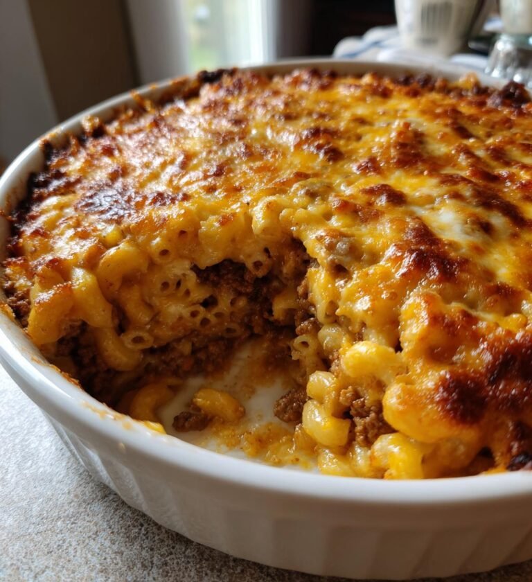 Blandfärsgratäng med Makaroner