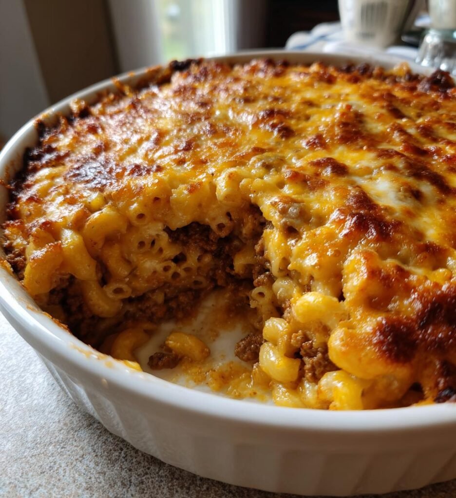 Blandfärsgratäng med Makaroner