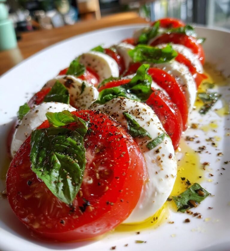 Caprese Sallad (Italiensk mozzarella och tomat)