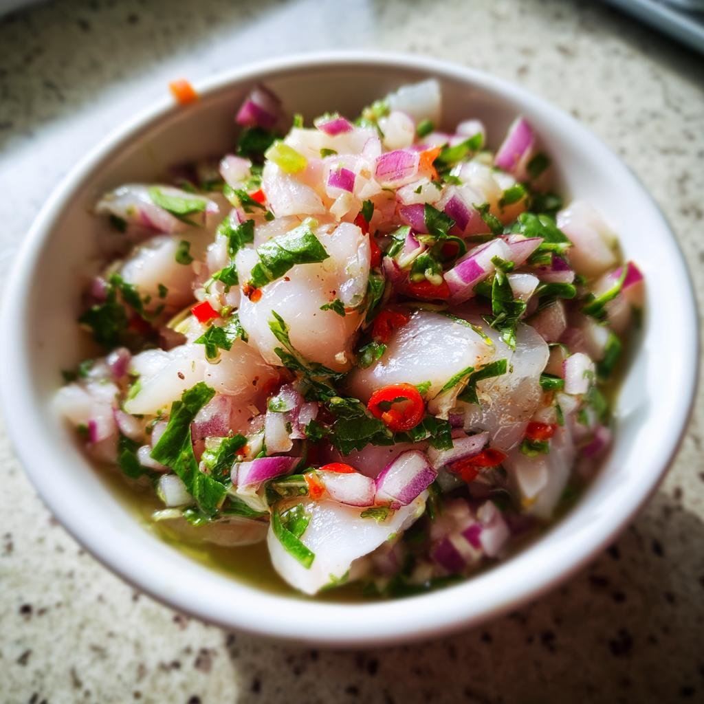 Ceviche (Peruansk marinad fisk) - detail 1