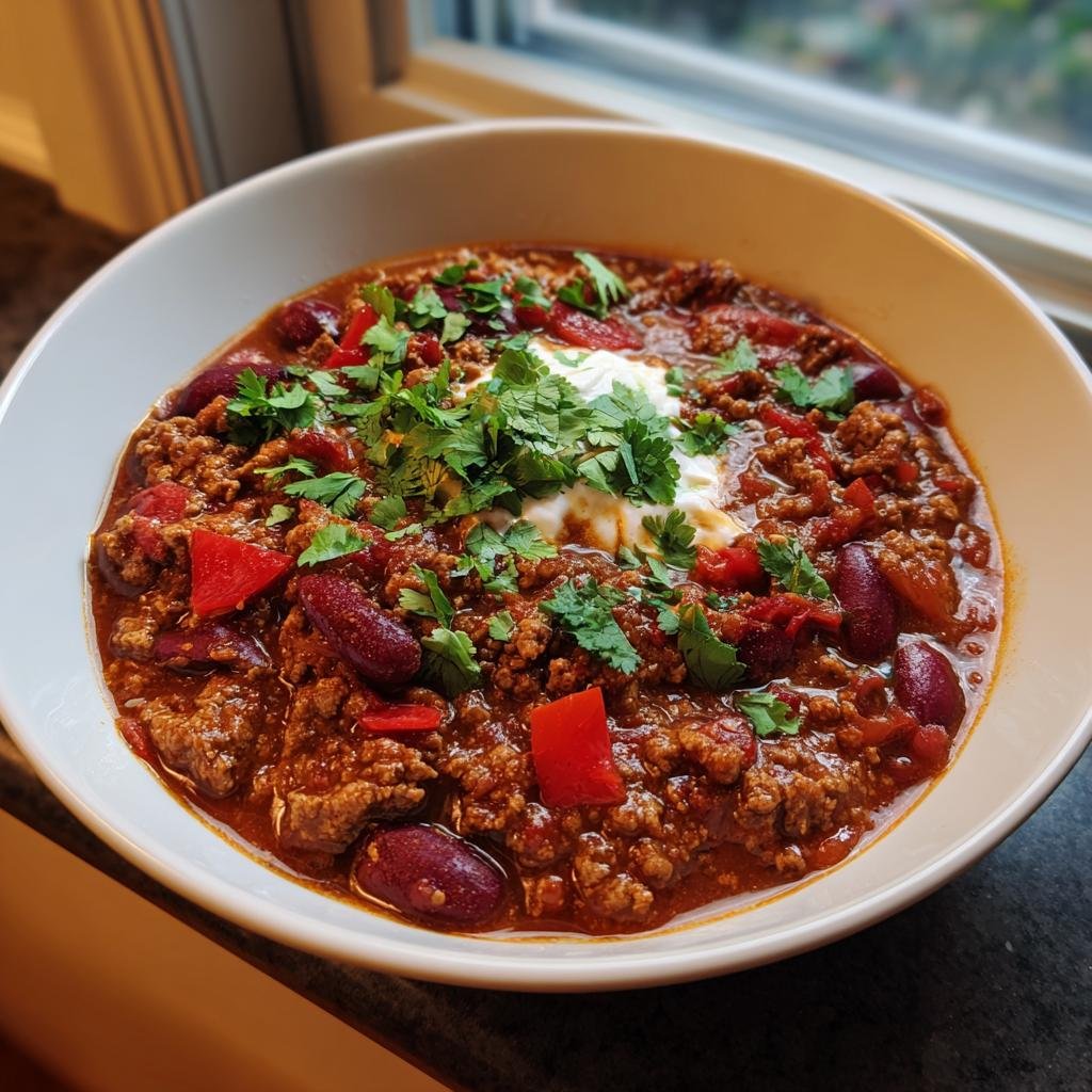 Chili con Carne (Kryddstark nötfärsgryta)