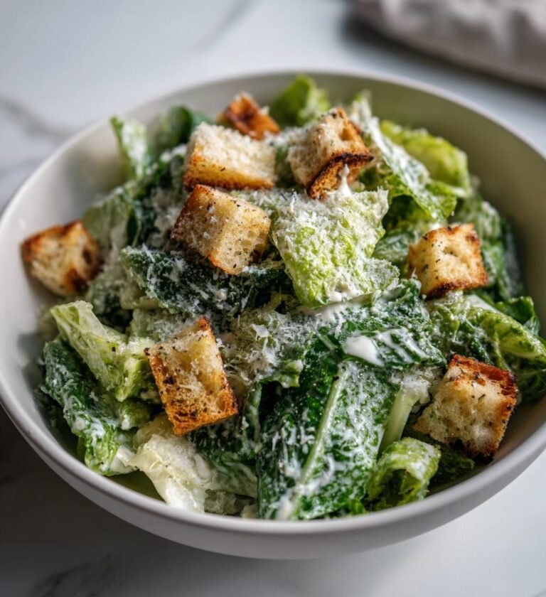 Enkel Caesar Sallad med Krutonger