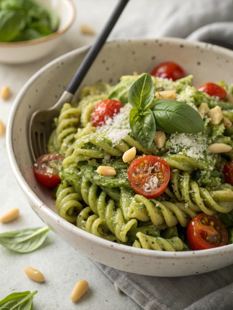 Enkel pastasallad med pesto