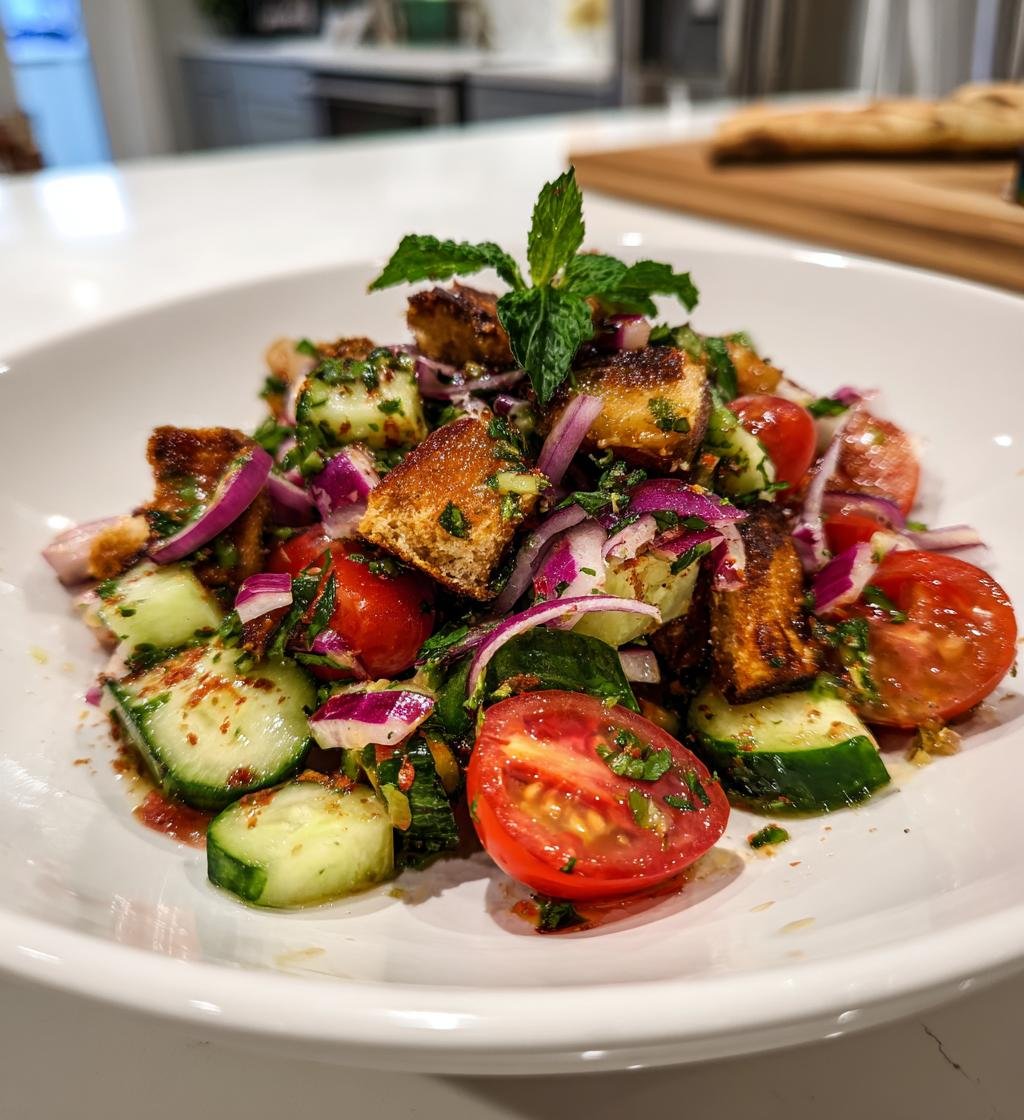Fattoush Sallad (Mellanösterninspirerad) - detail 1