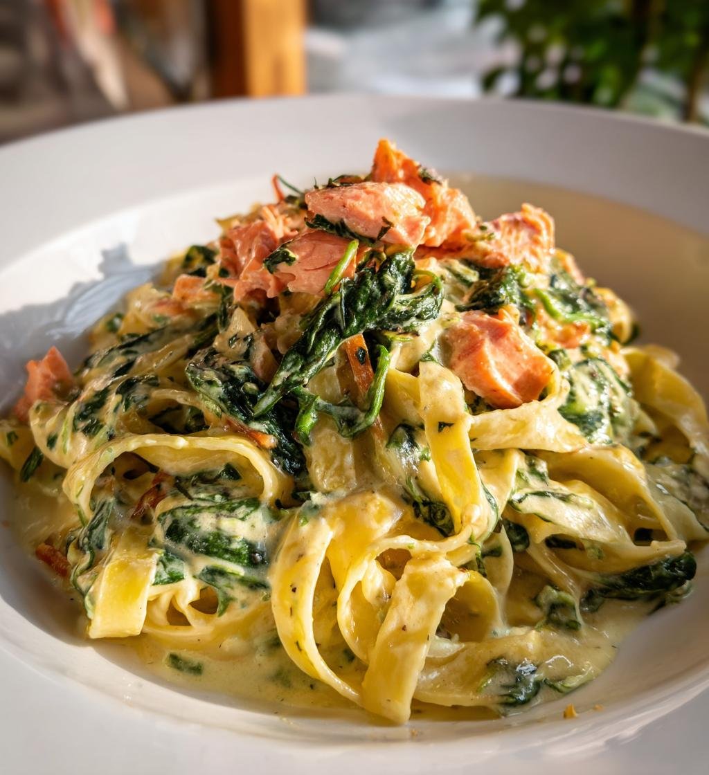 Fettuccine med Lax och Spenat - detail 1