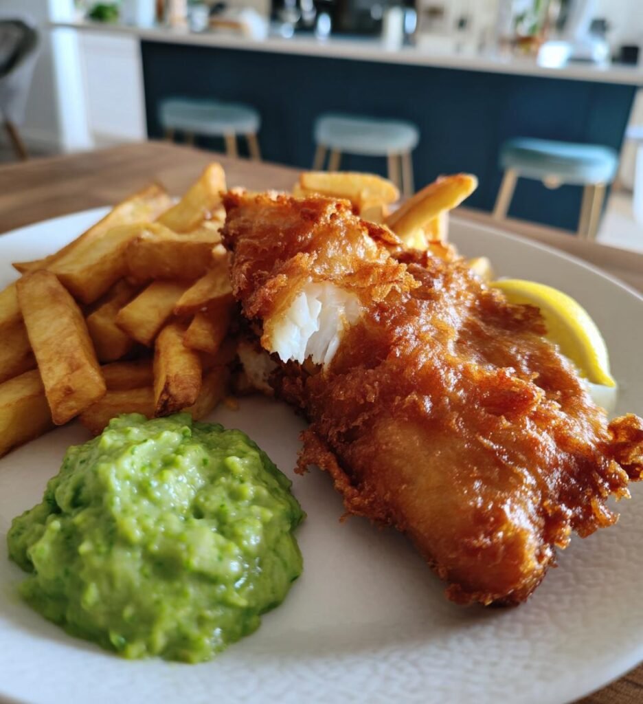 Fish & Chips (Stekt fisk med pommes frites)