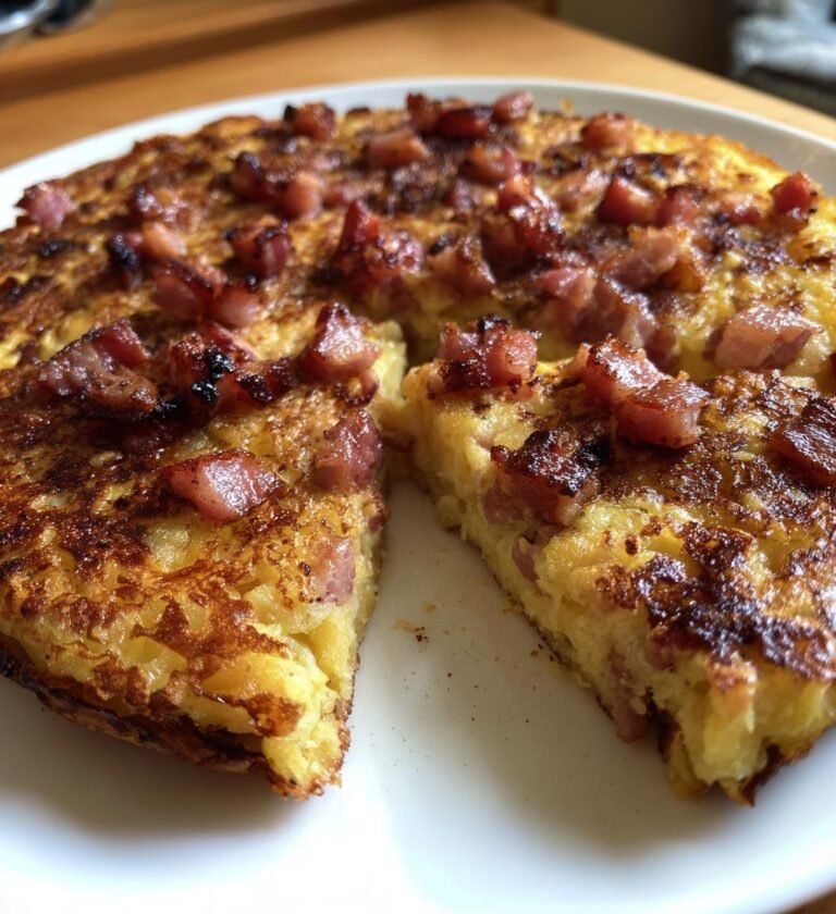 Fläskpannkaka (Tunn pannkaka med fläsk)