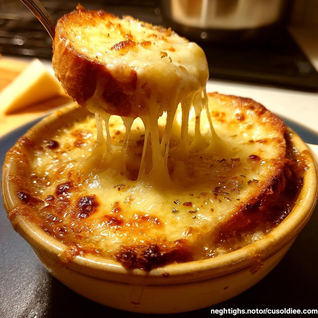 Fransk Löksoppa (Soupe à l’oignon)