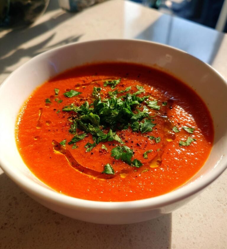 Gazpacho Andaluz (Kall spanska grönsakssoppa)