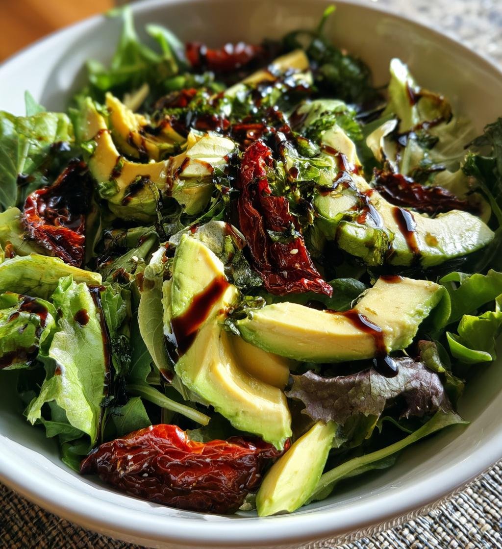 Grönsallad med Avokado och Soltorkade Tomater - detail 1