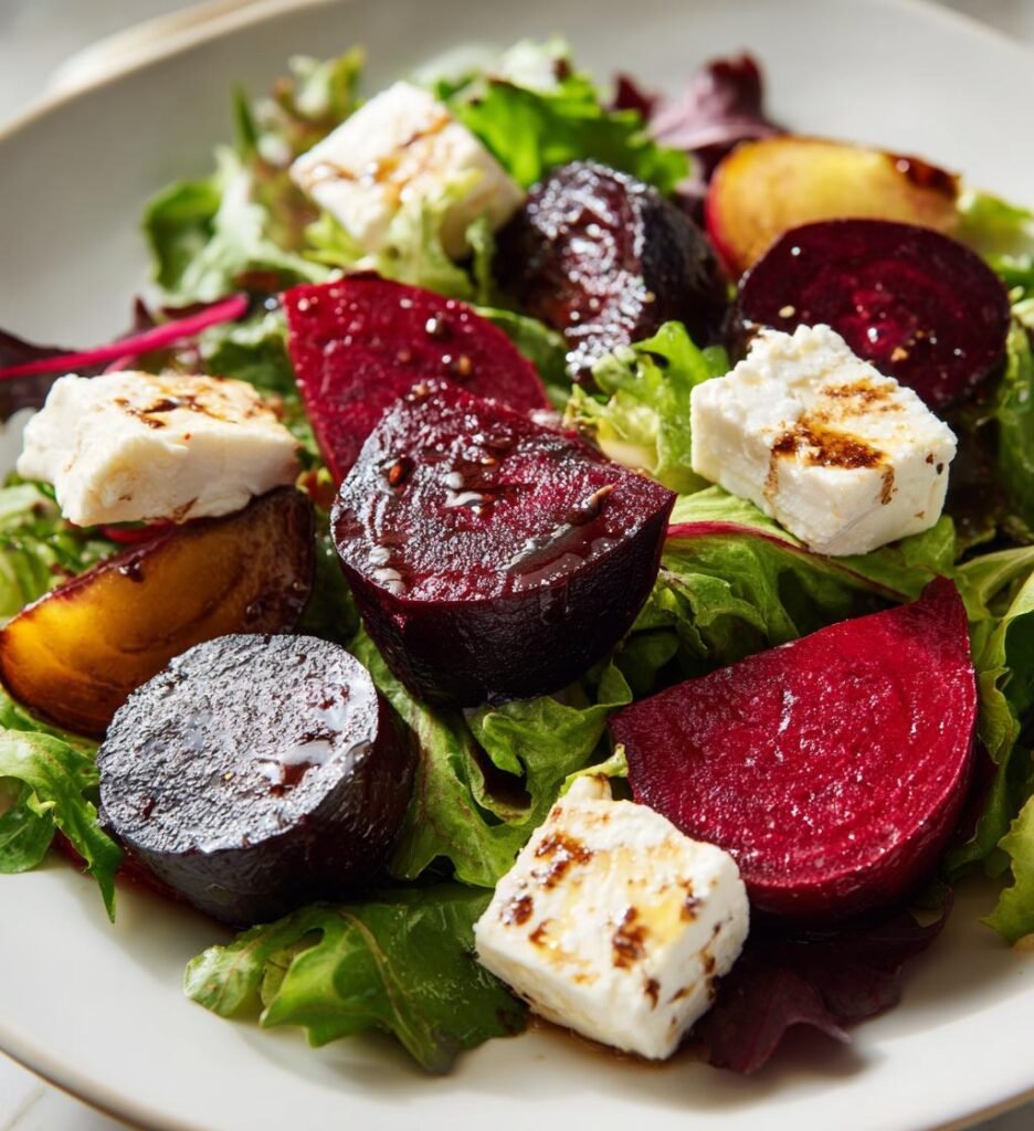 Grönsallad med Rödbetor och Getost