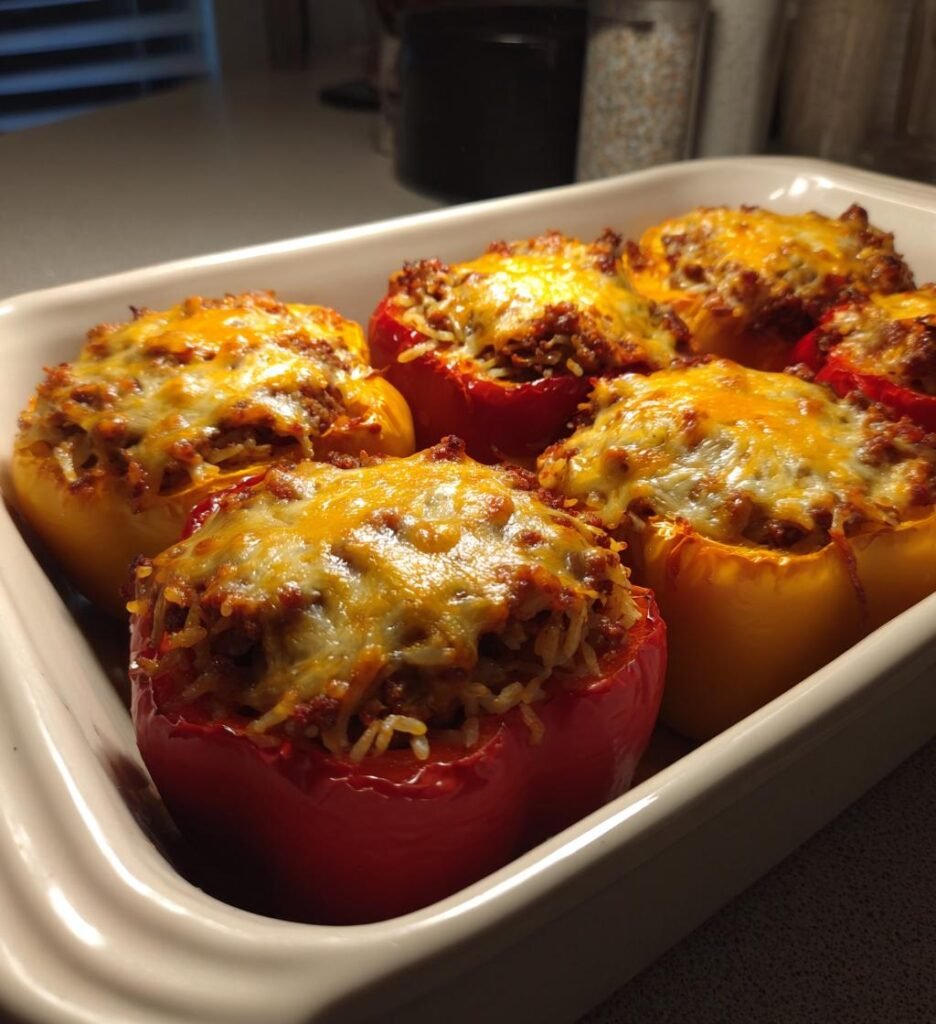 Grytfyllda Paprikor med Köttfärs