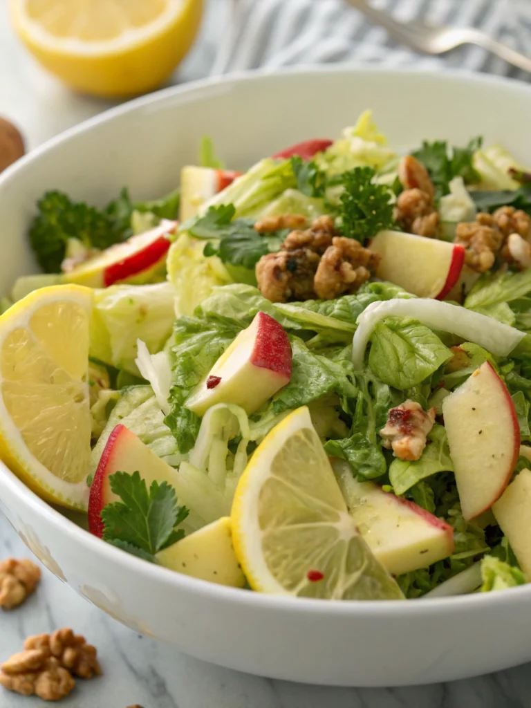 Kålsallad med äpple och citron