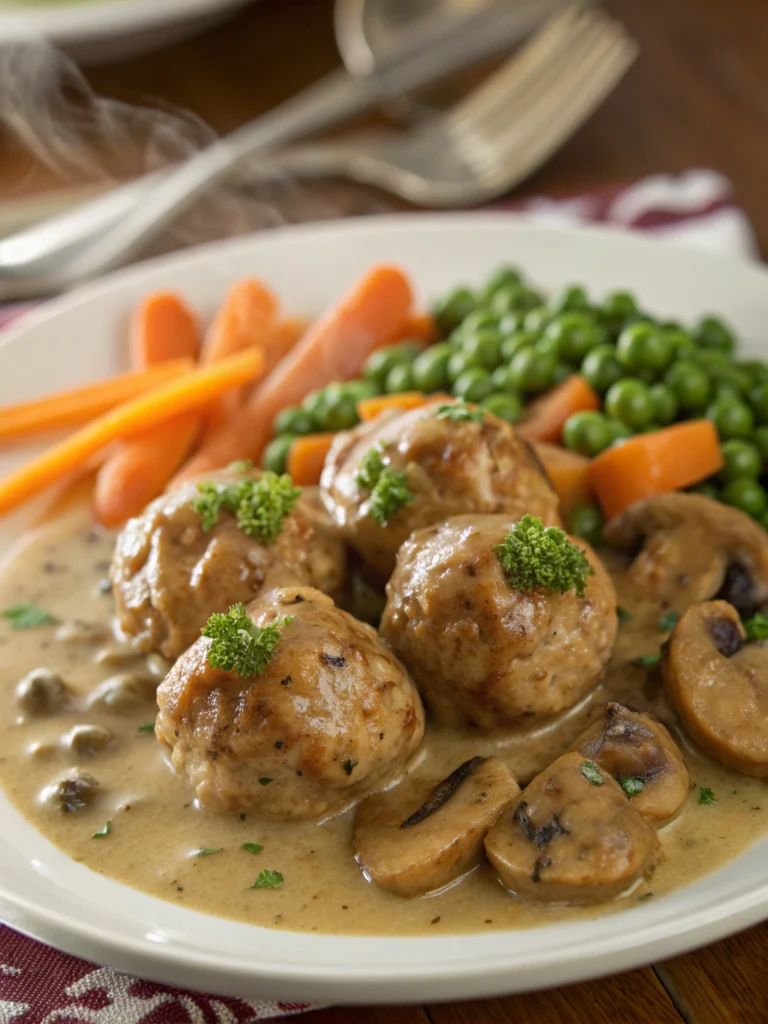 Köttbullar i Krämig Svampsås