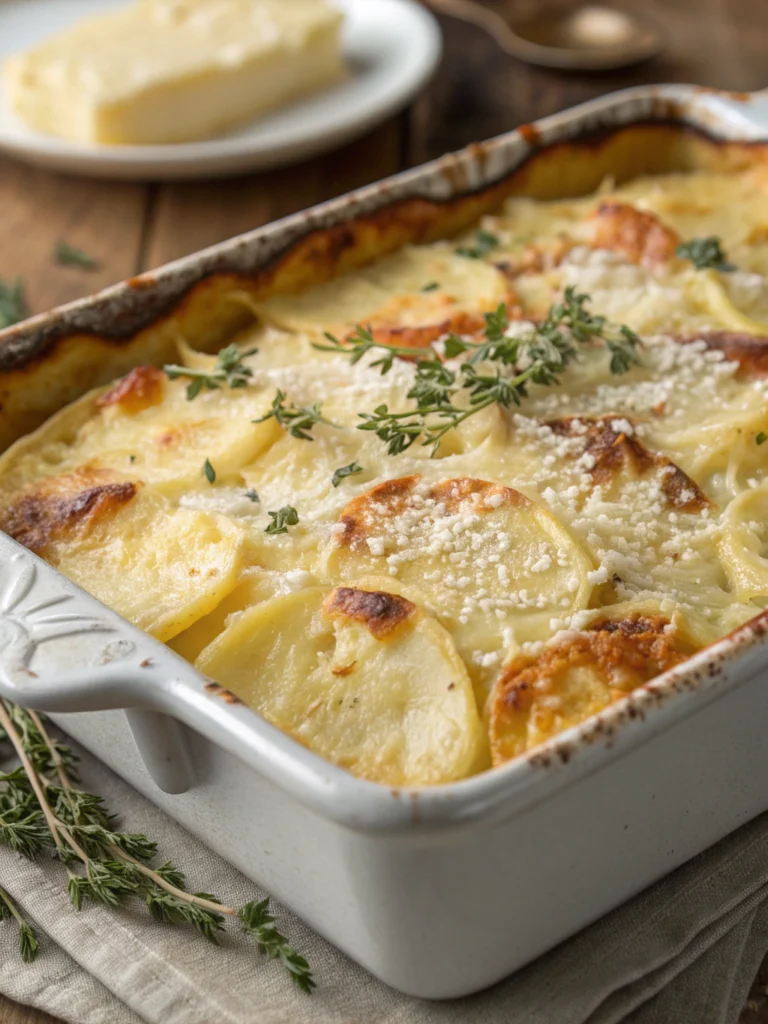 Krämig potatisgratäng med ost