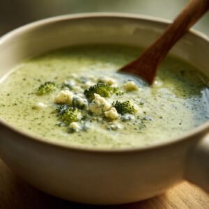 Krämig Broccolisoppa med Blåmögelost