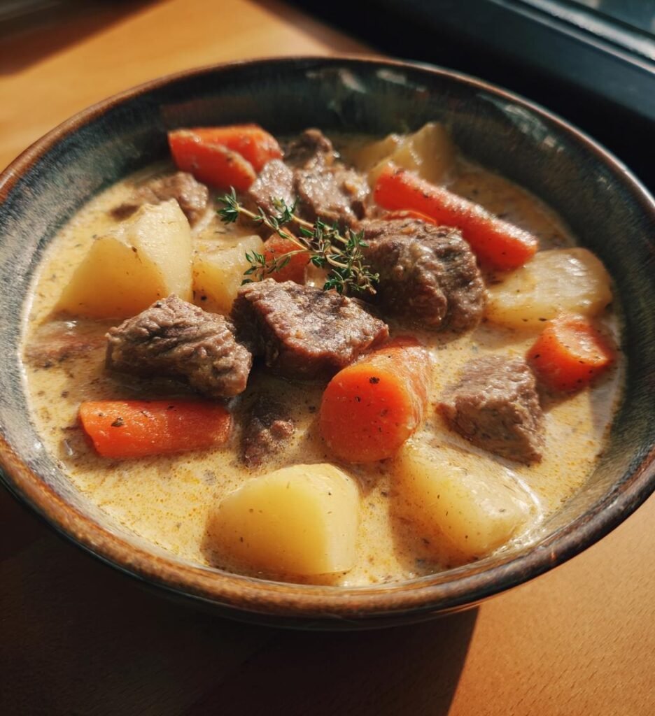 Krämig Köttsoppa med Rotfrukter