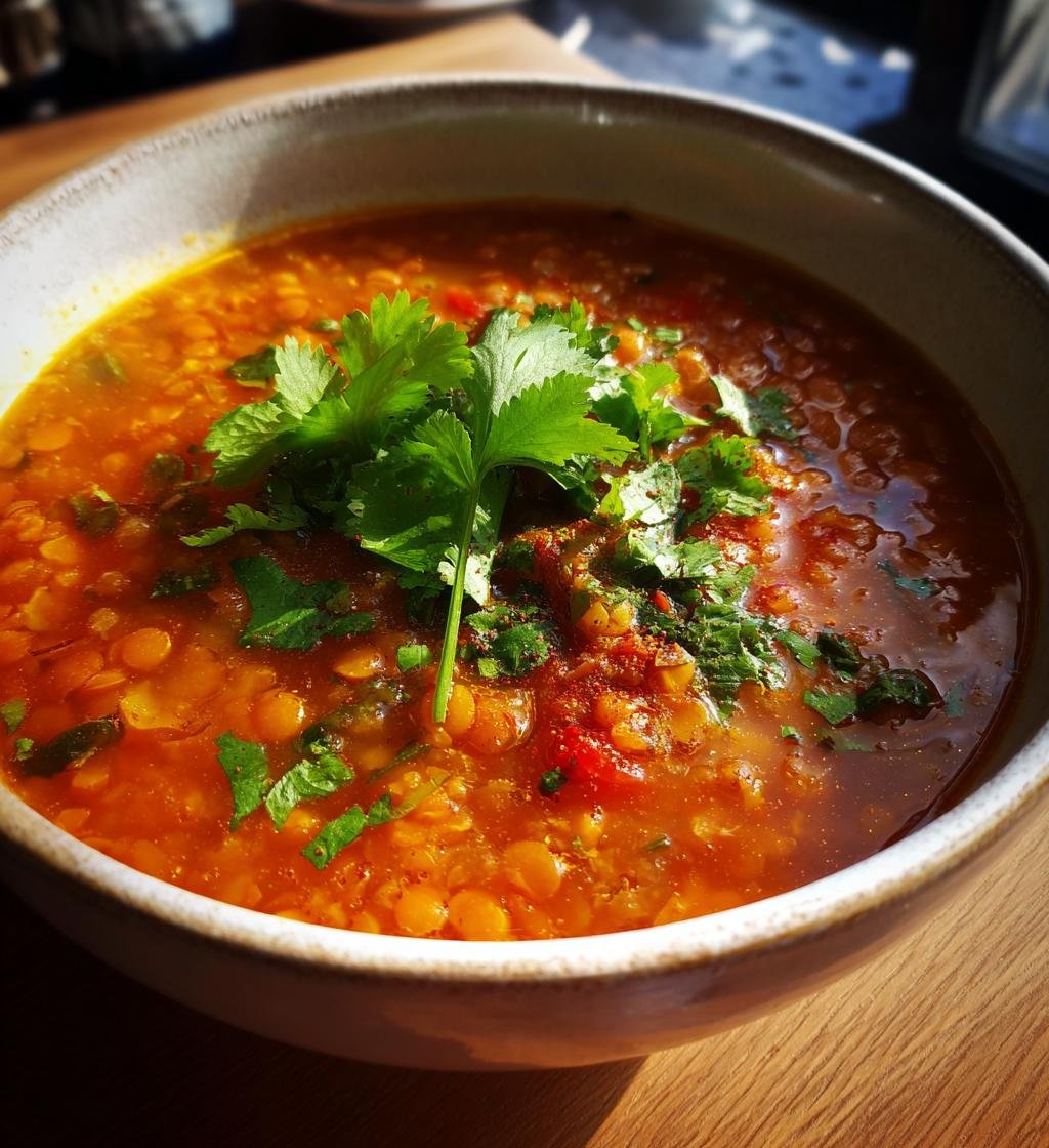 Kryddig Tomatsoppa med Röda Linser - detail 1