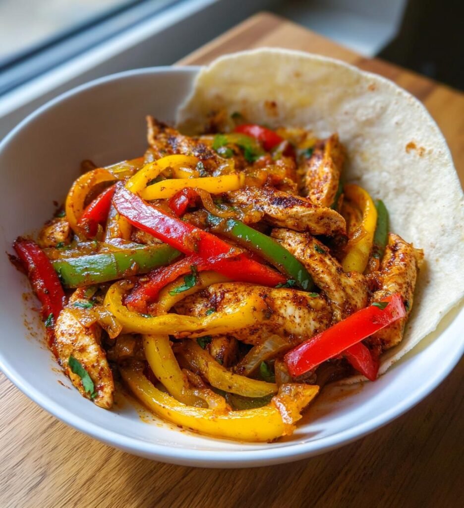 Kyckling Fajitas med Grillad Paprika