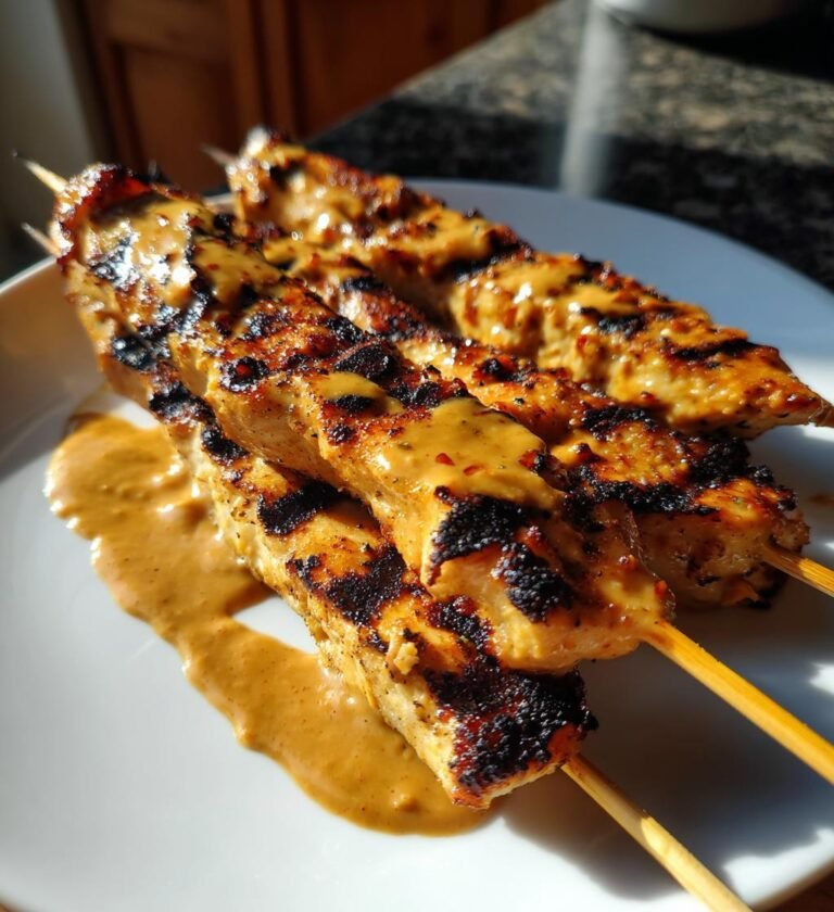 Kyckling Satay med Jördnötssås
