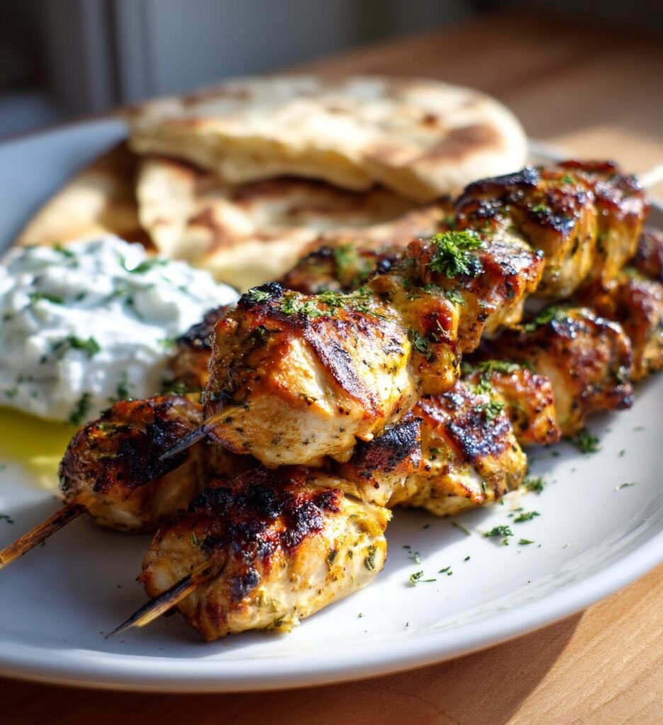Kyckling Souvlaki (Grekisk grillad kyckling)