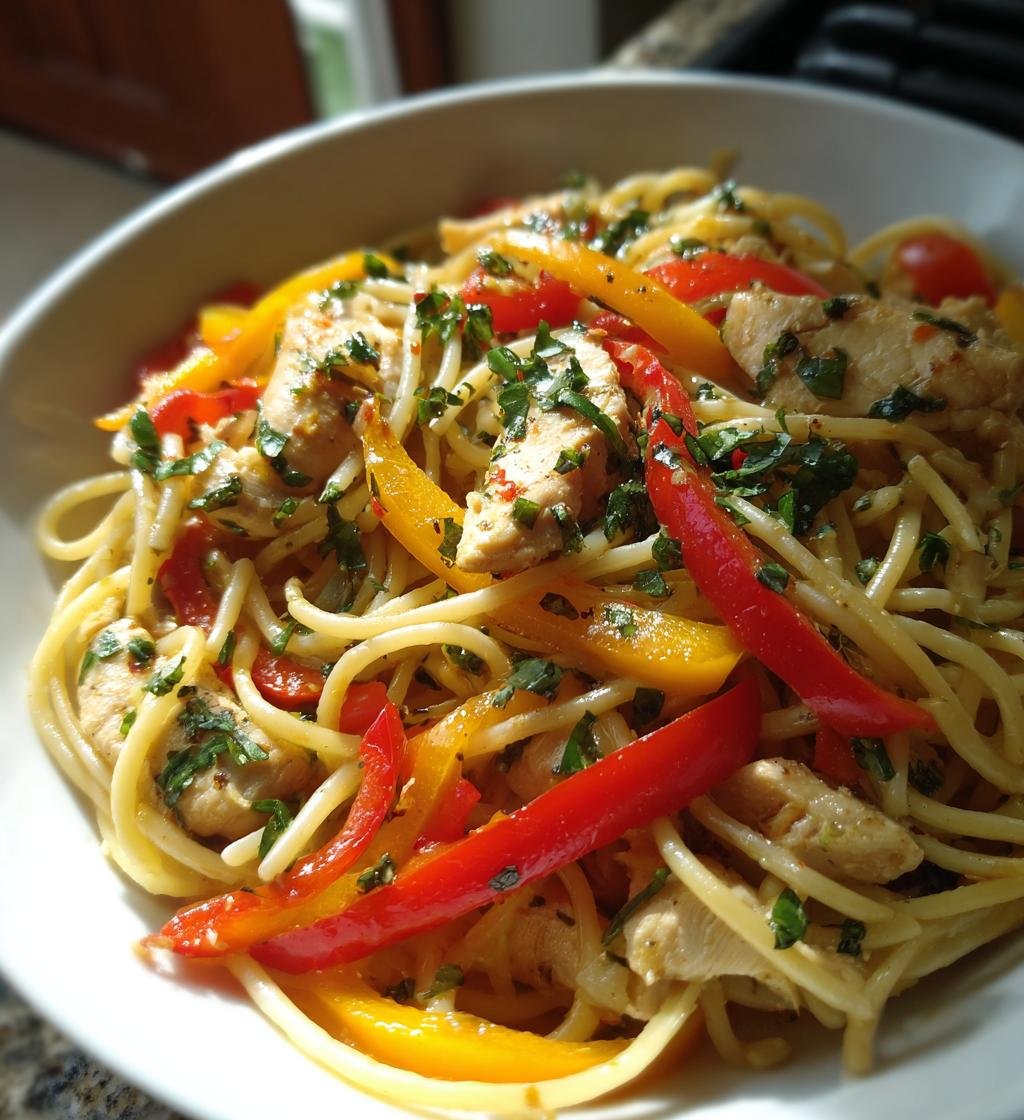 Kycklingpasta med Paprika och Basilika - detail 1