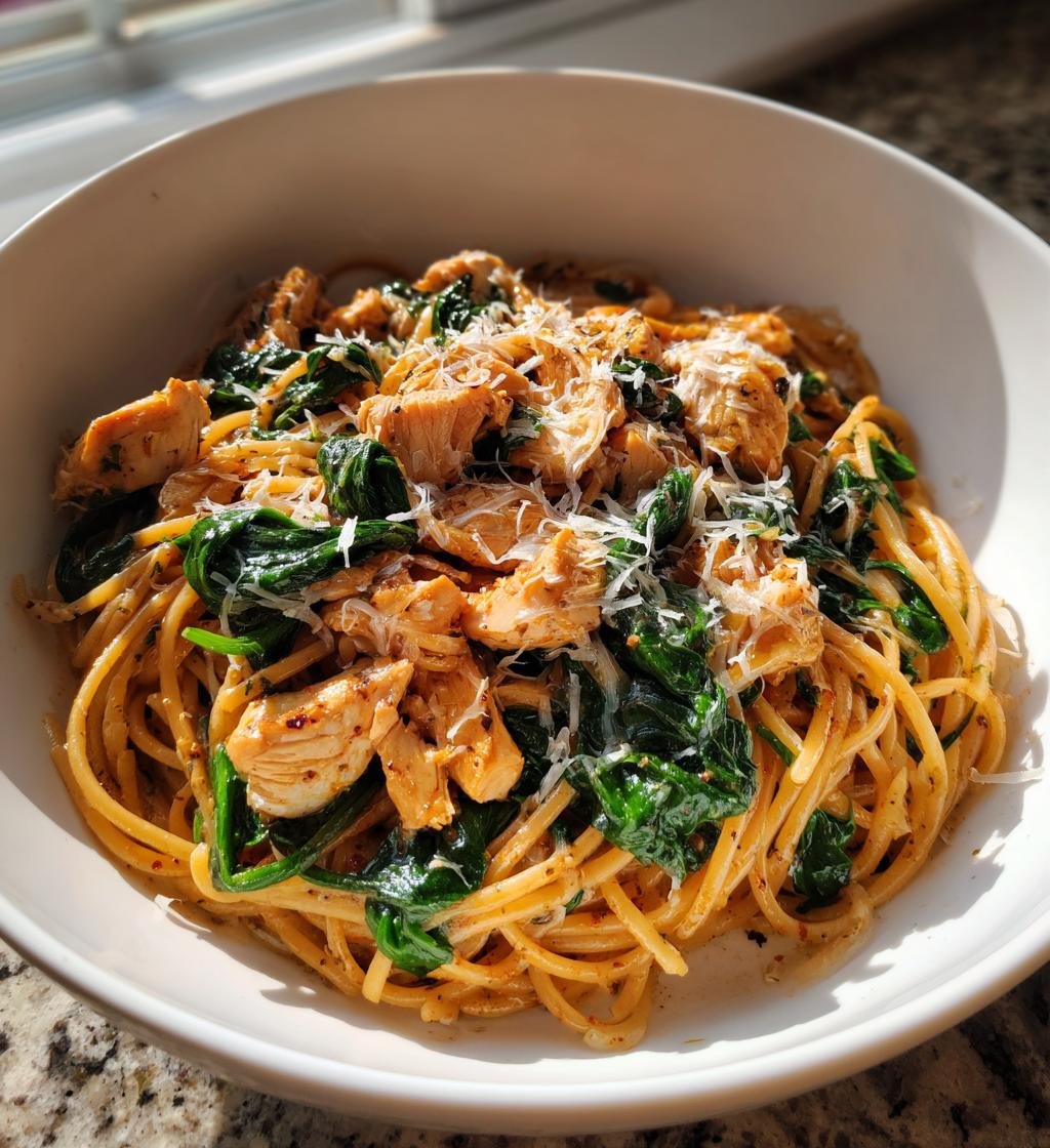 Kycklingpasta med Spenat och Parmesan - detail 1