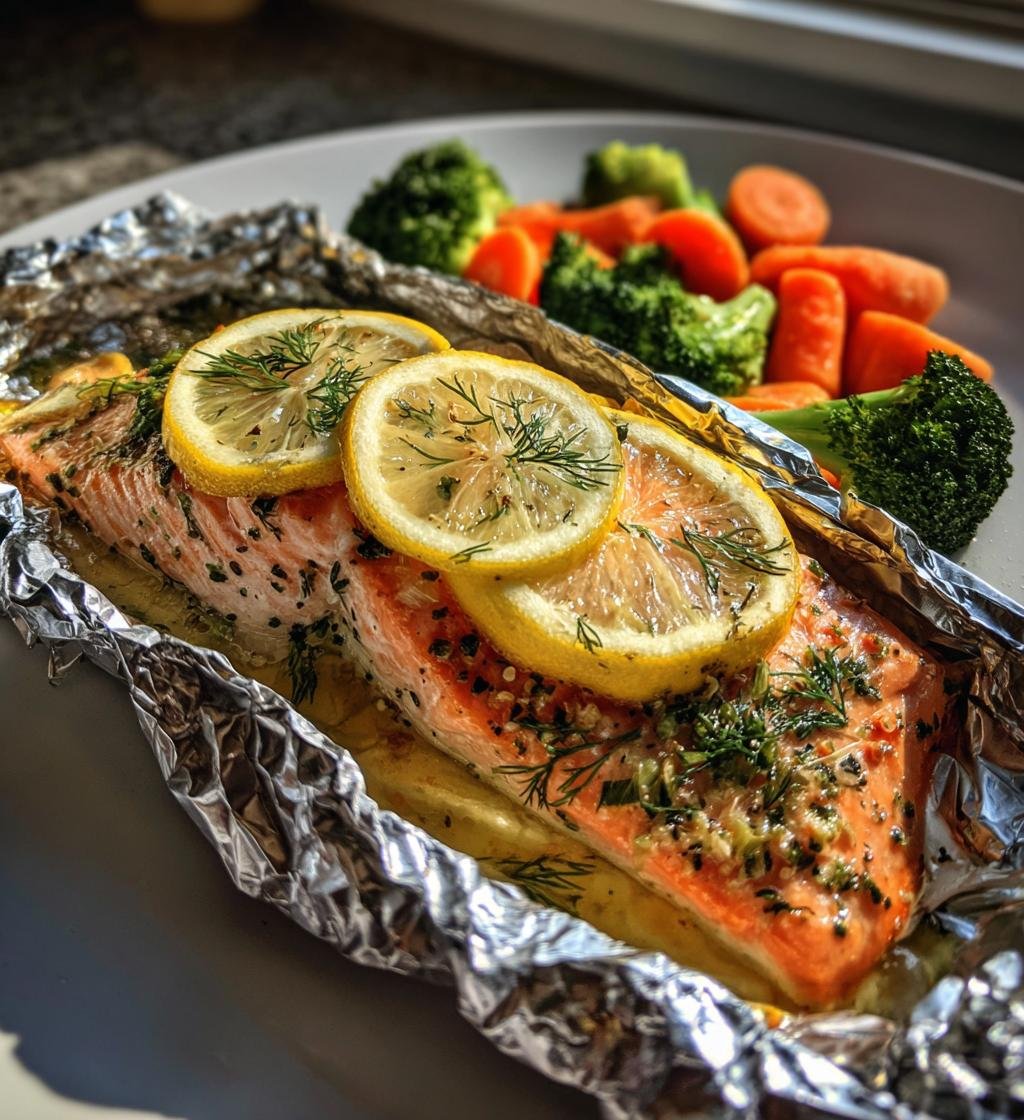 Lax i Folie med Grönt - detail 1