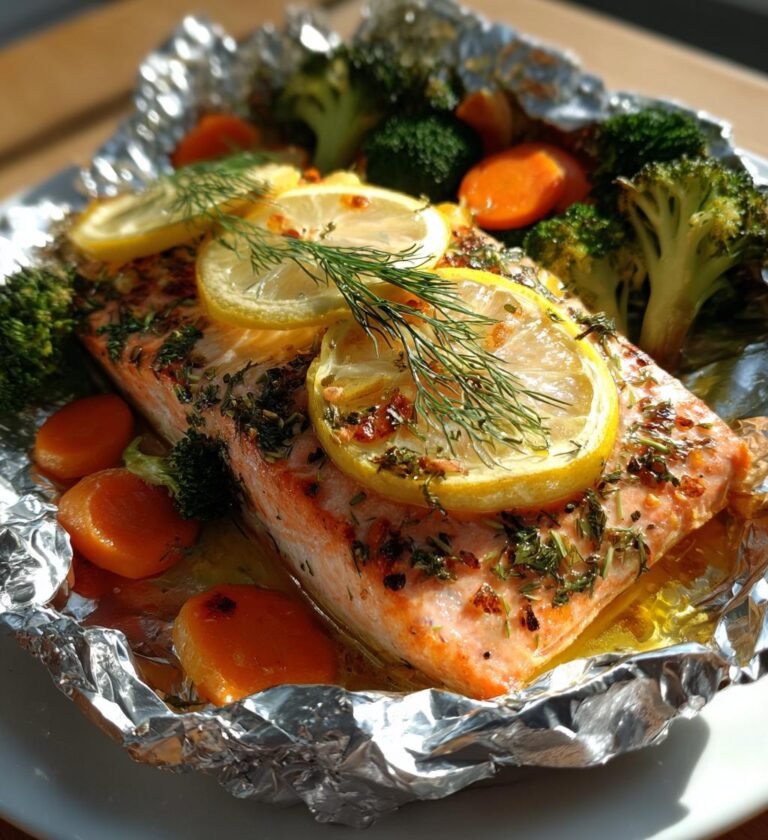 Lax i Folie med Grönt