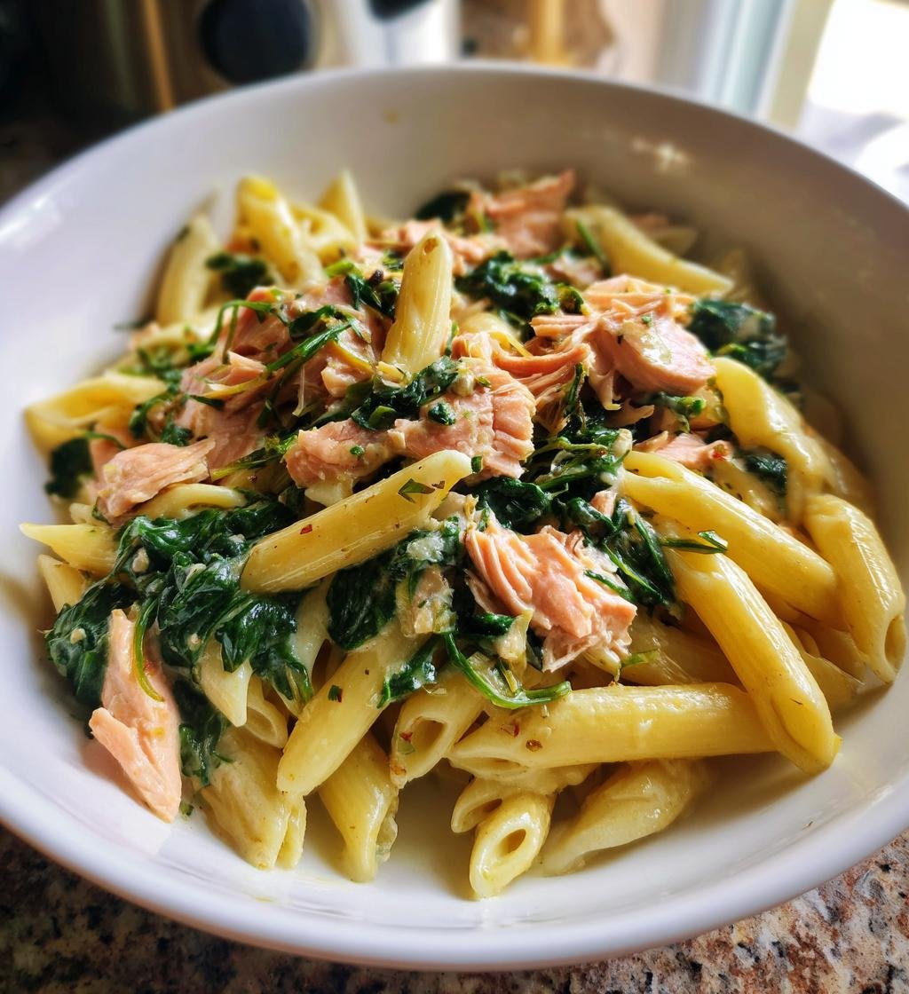 Lax- och Spenatpasta med Grädde - detail 1