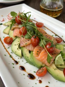 Laxsallad med Avocado och Gurka