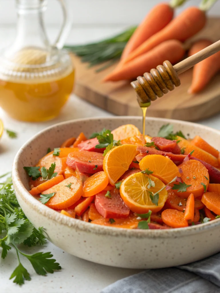 Morotssallad med Apelsin och Honung