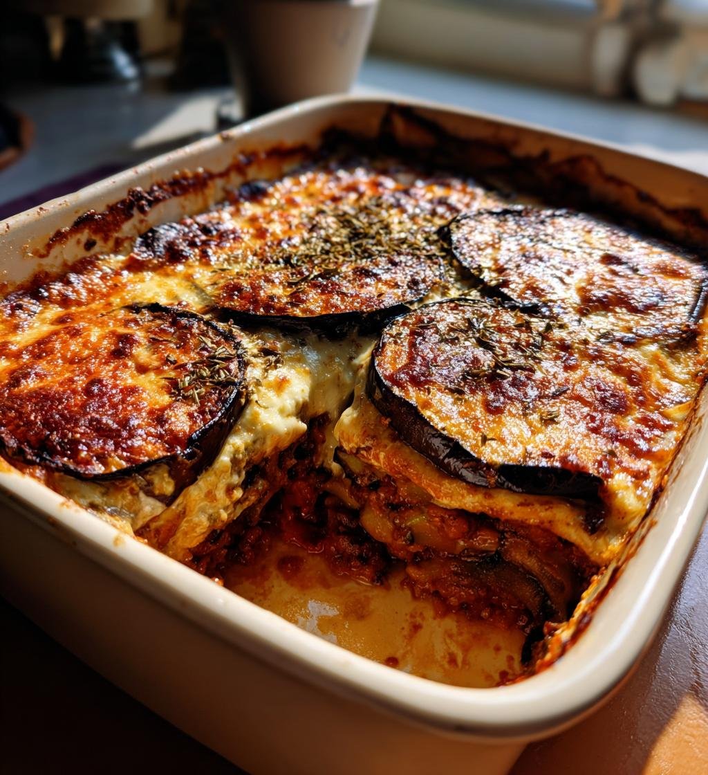 Moussaka (Grekisk aubergine- och köttfärsgratäng) - detail 1