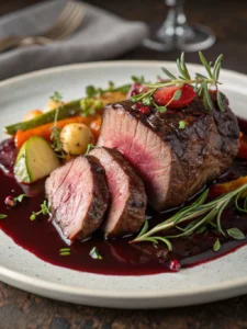 Oxfilé med Rödvinssås