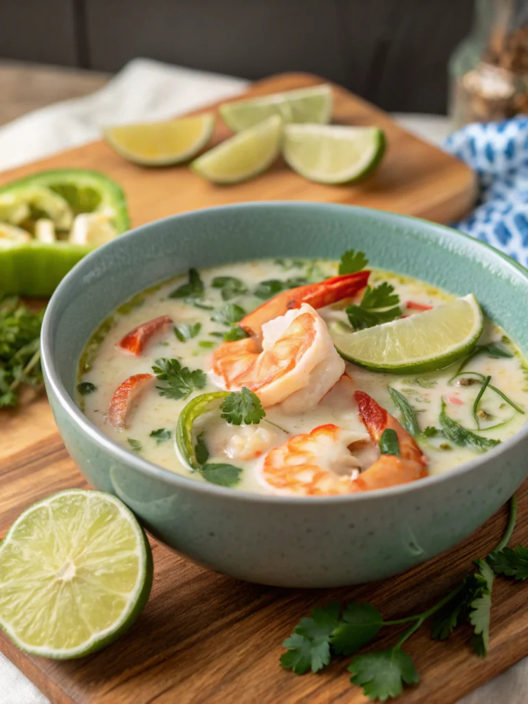 Räksoppa med Kokosmjölk och Lime