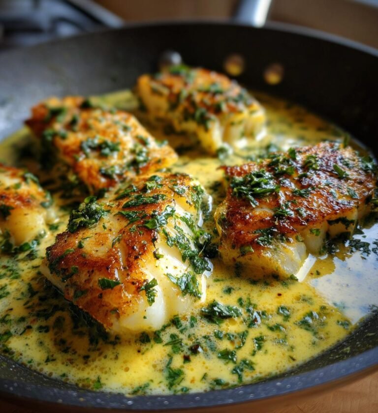 Stekt Torsk med Ägg- och Persiljesås