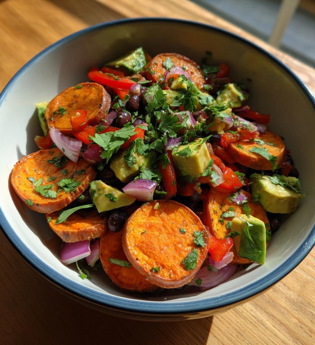 Sötpotatis- och Black Beansallad - detail 1