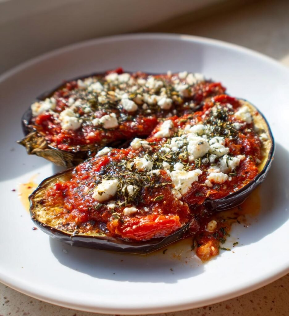 Ugnsbakad Aubergine med Tomatsås