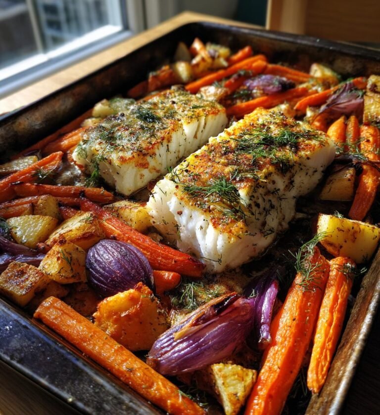 Ugnsgräddad Torsk med Rotfrukter