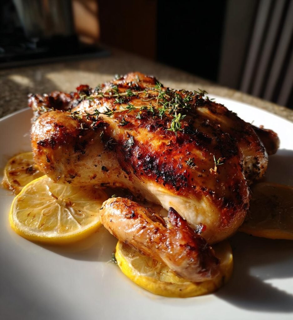 Ugnsstekt Kyckling med Citron och Timjan