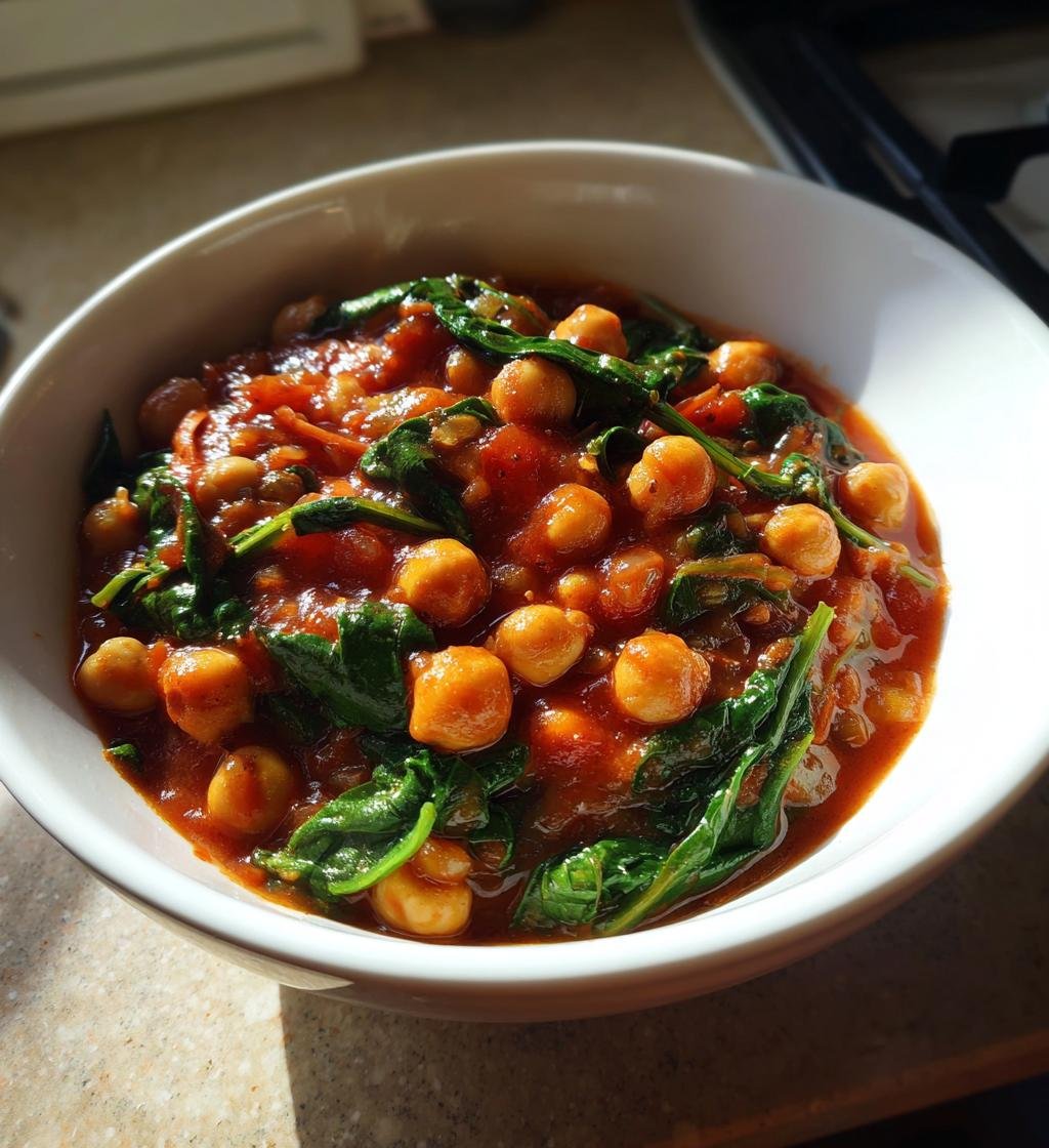 Vegetarisk Kikärtsgryta med Spenat - detail 1
