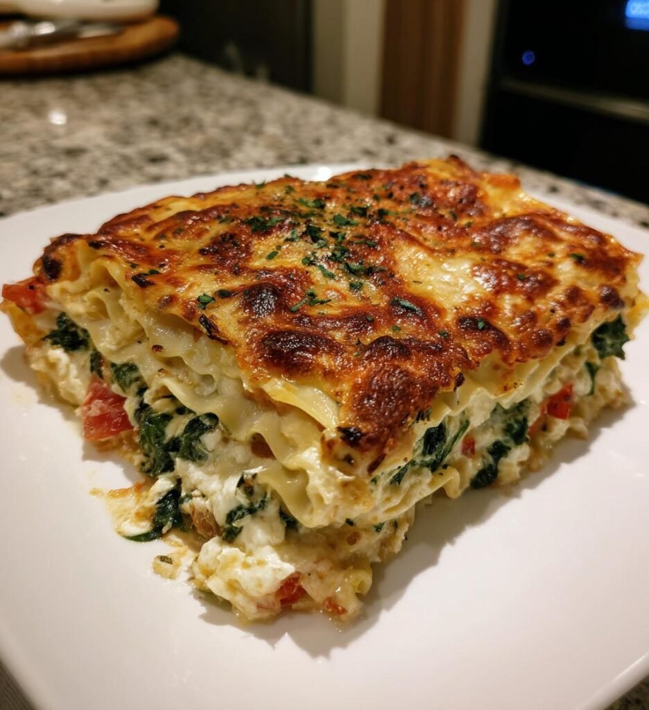 Vegetarisk Lasagne med Spinat och Ricotta