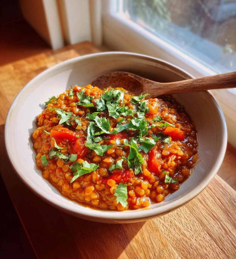 Vegetarisk Linsgryta med Tomat