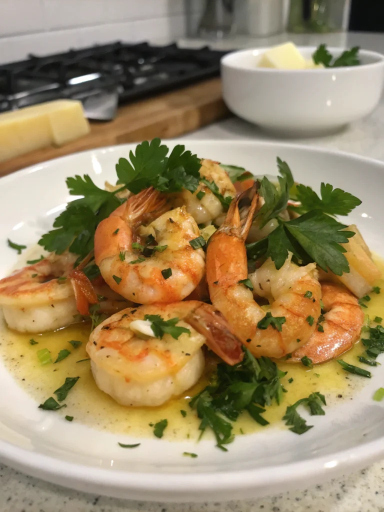 Vitlöksräkor med Persilja