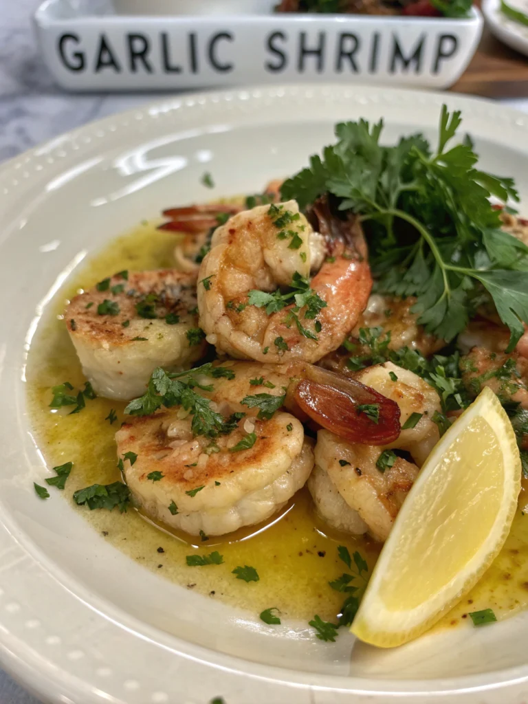 Vitlöksräkor med persilja